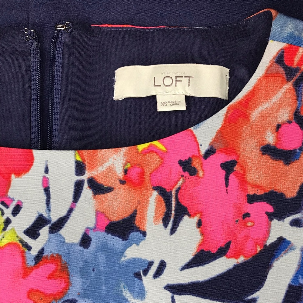 Loft by Ann Taylor Floral Print Sheath Women’s Dress - S/XS - Picture 15 of 17